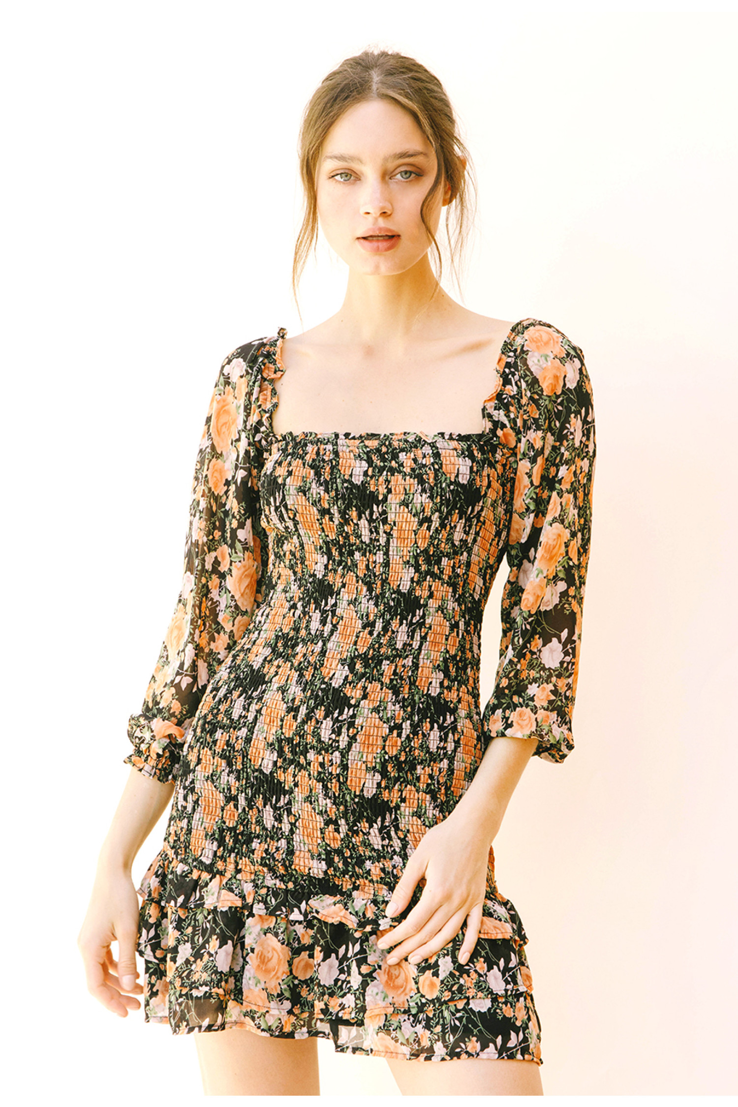 BD2325-BLACK MULTI FLORAL