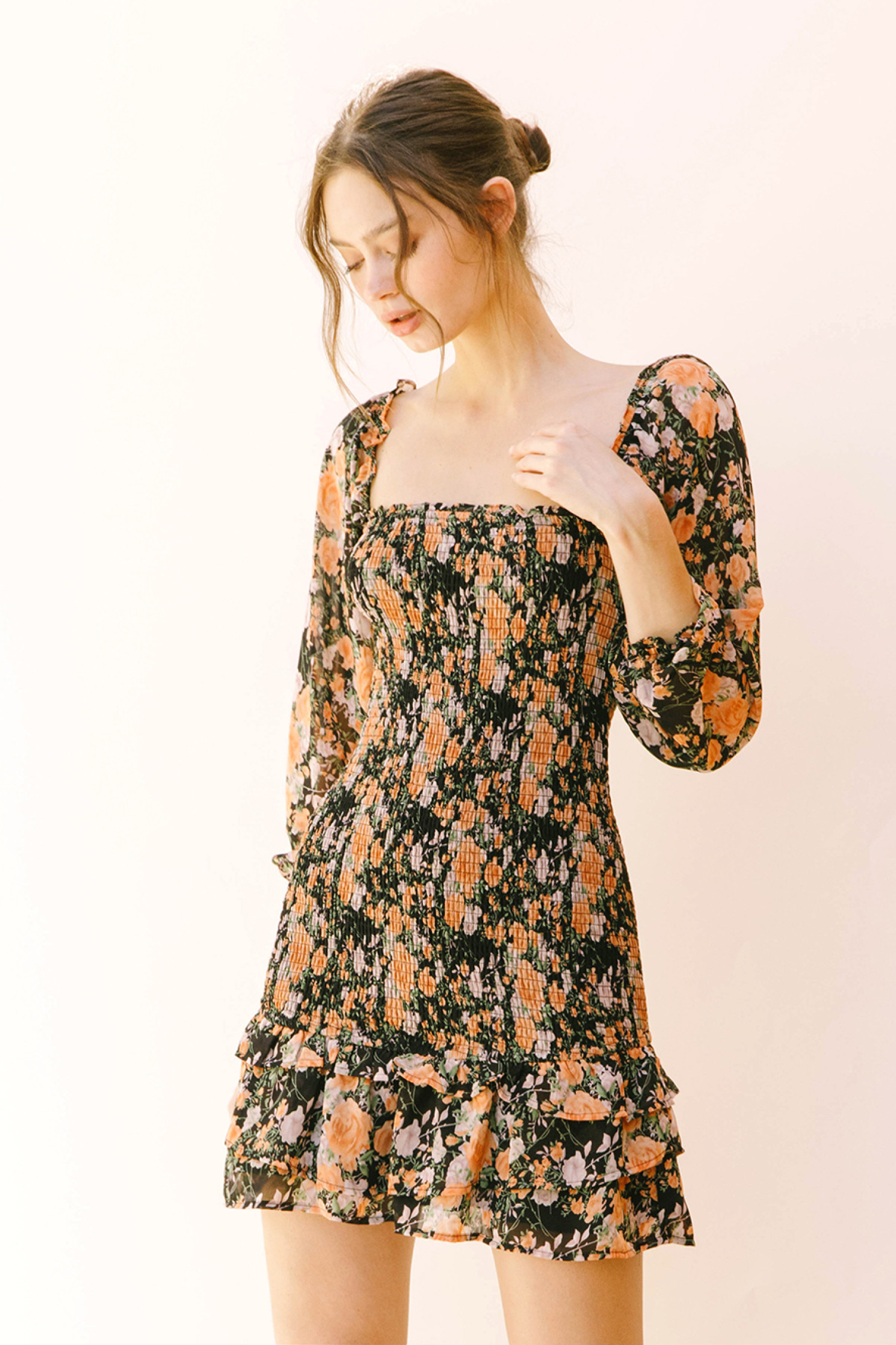 BD2325-BLACK MULTI FLORAL