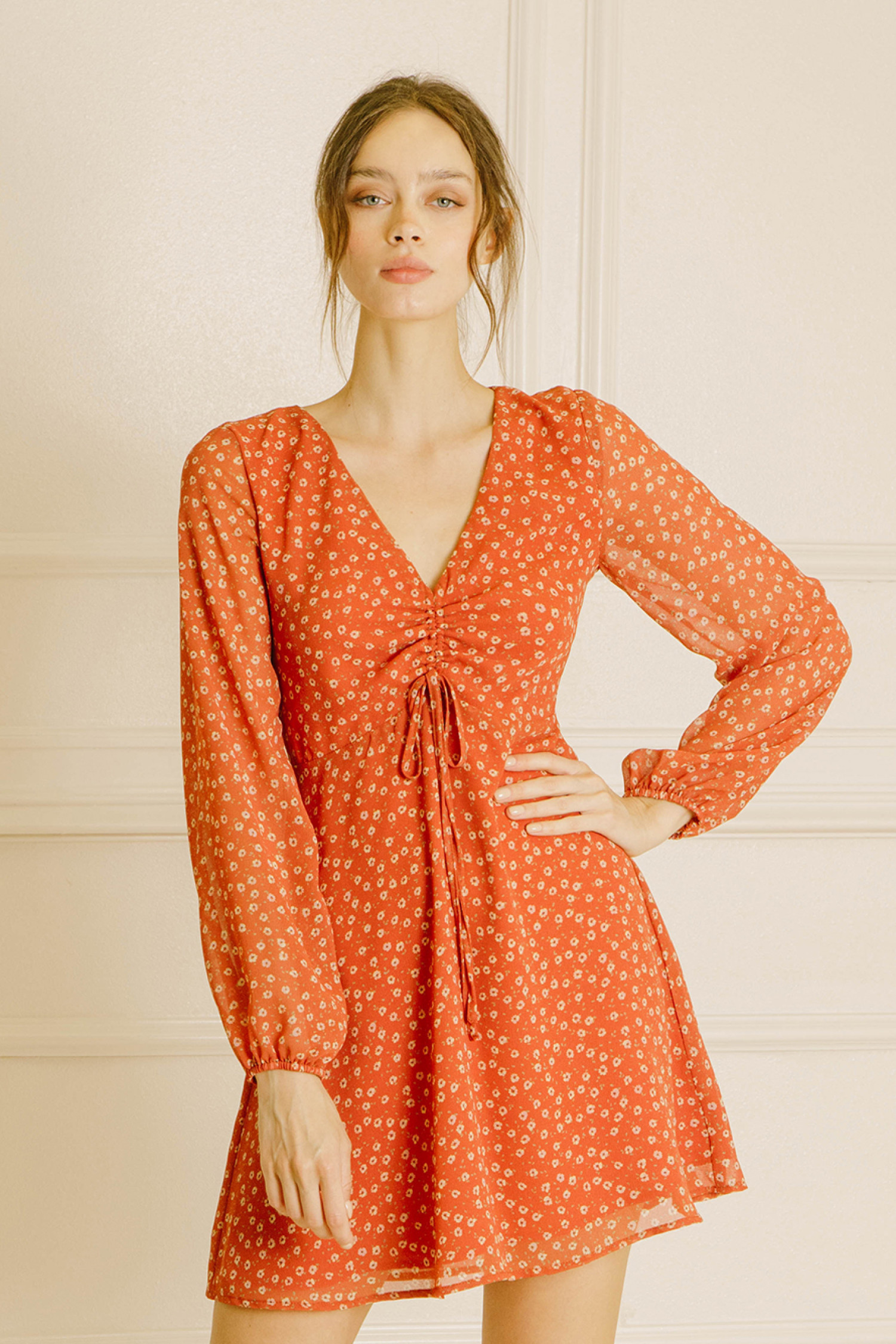 BD2613B-ORANGE FLORAL