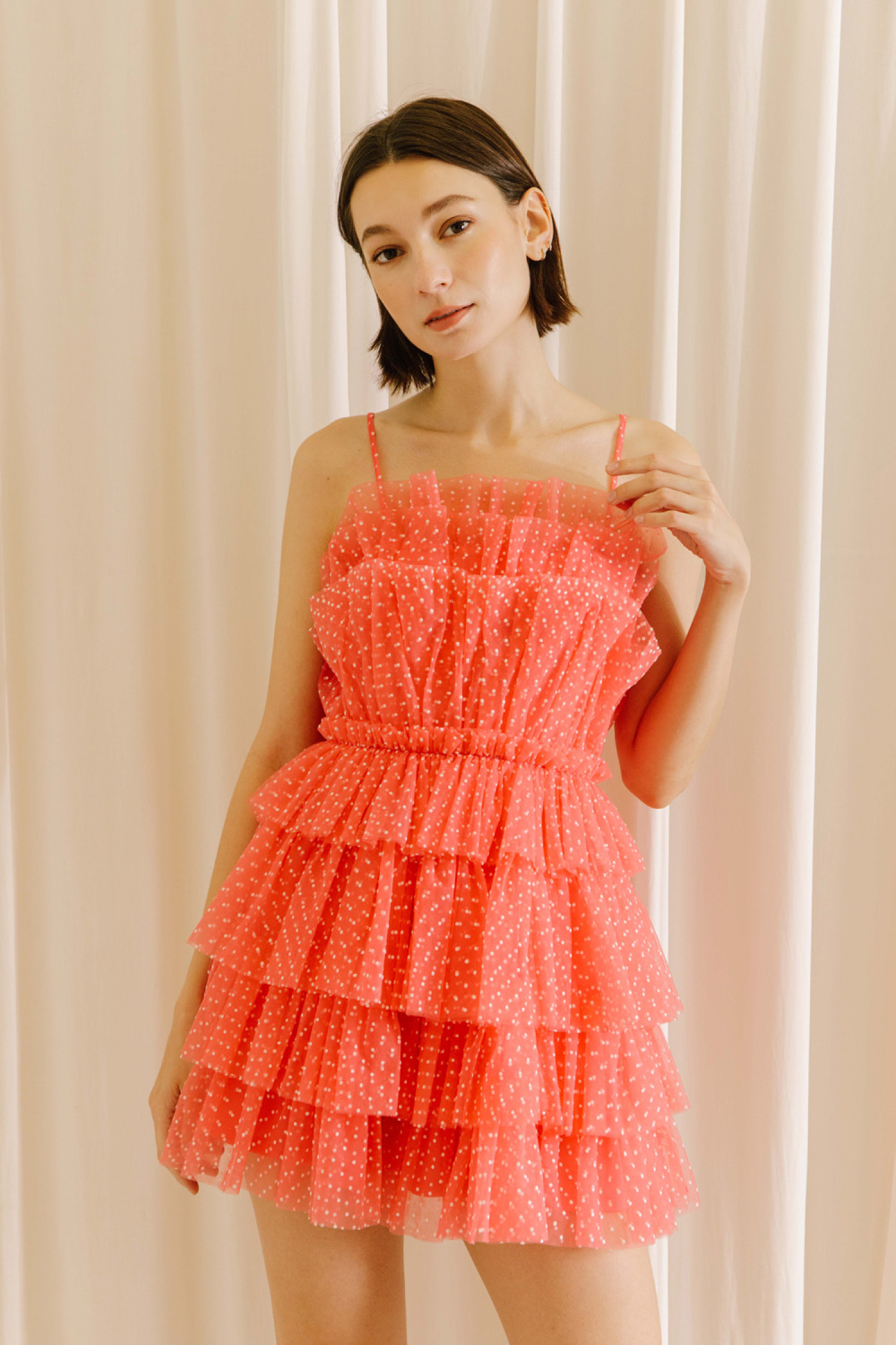 HD1406-8-CORAL WHITE DOT