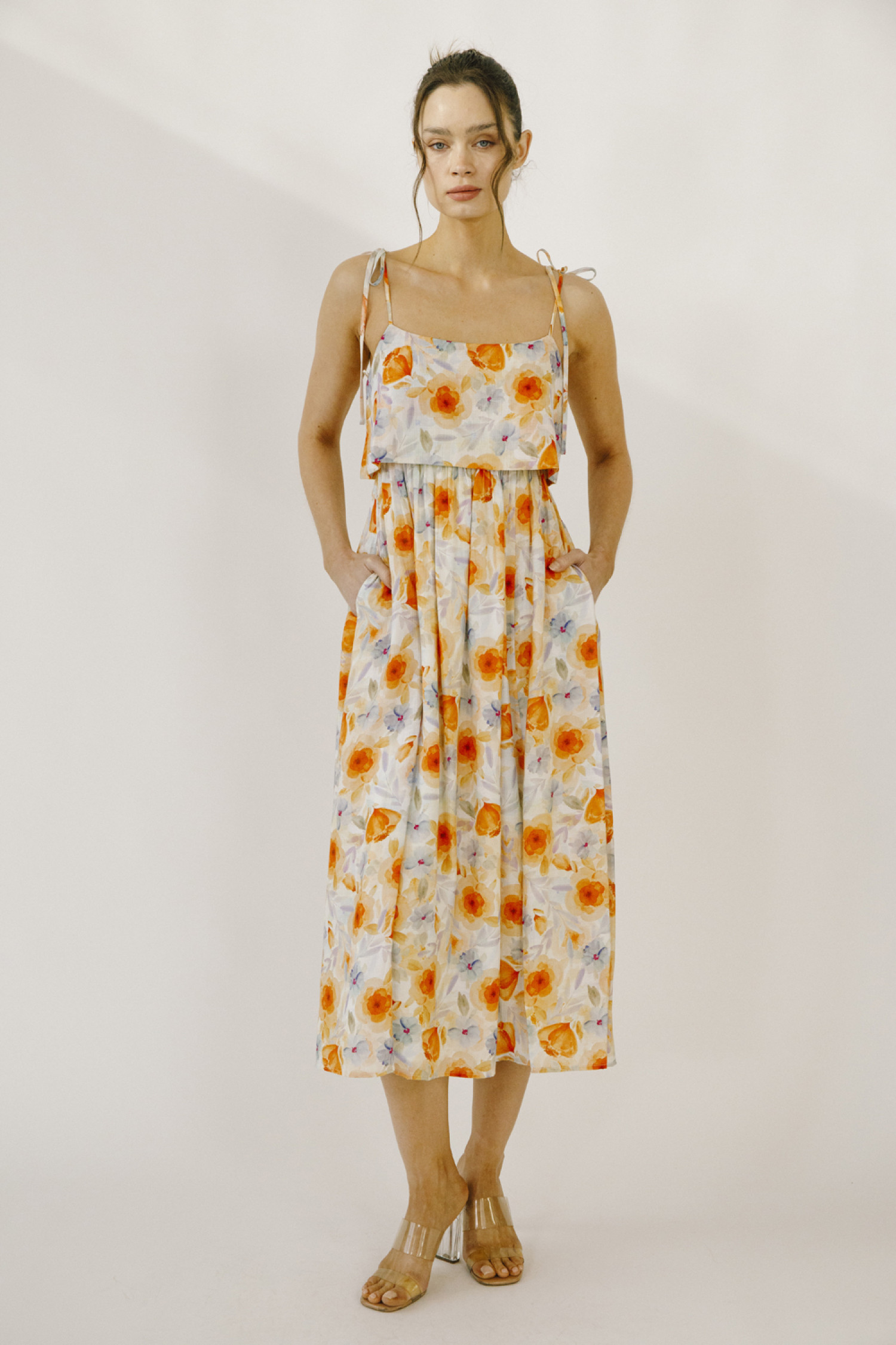 JD6144-ORANGE MULTI FLORAL