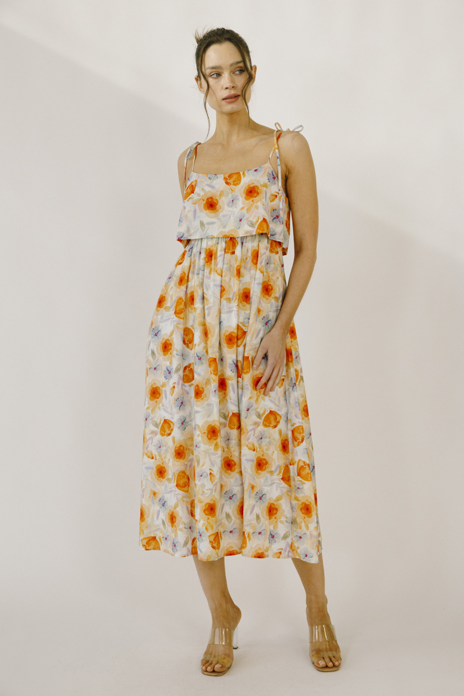 JD6144-ORANGE MULTI FLORAL