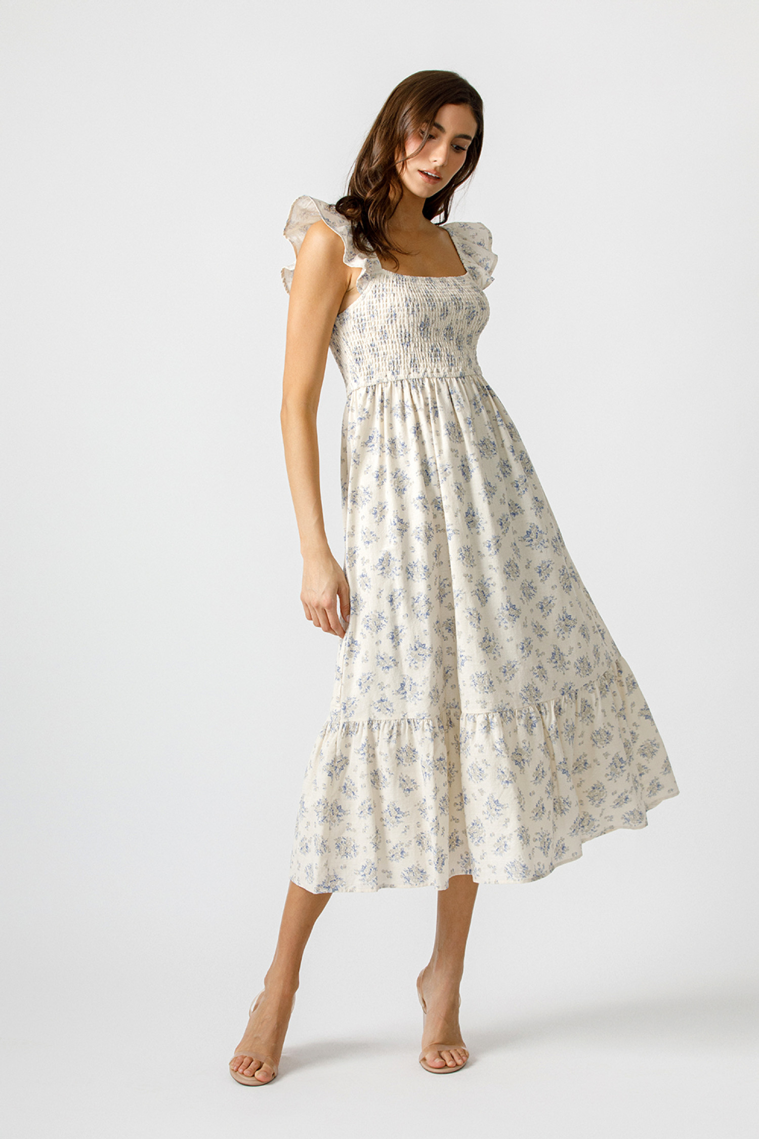 JD6972-CREAM BLUE FLORAL