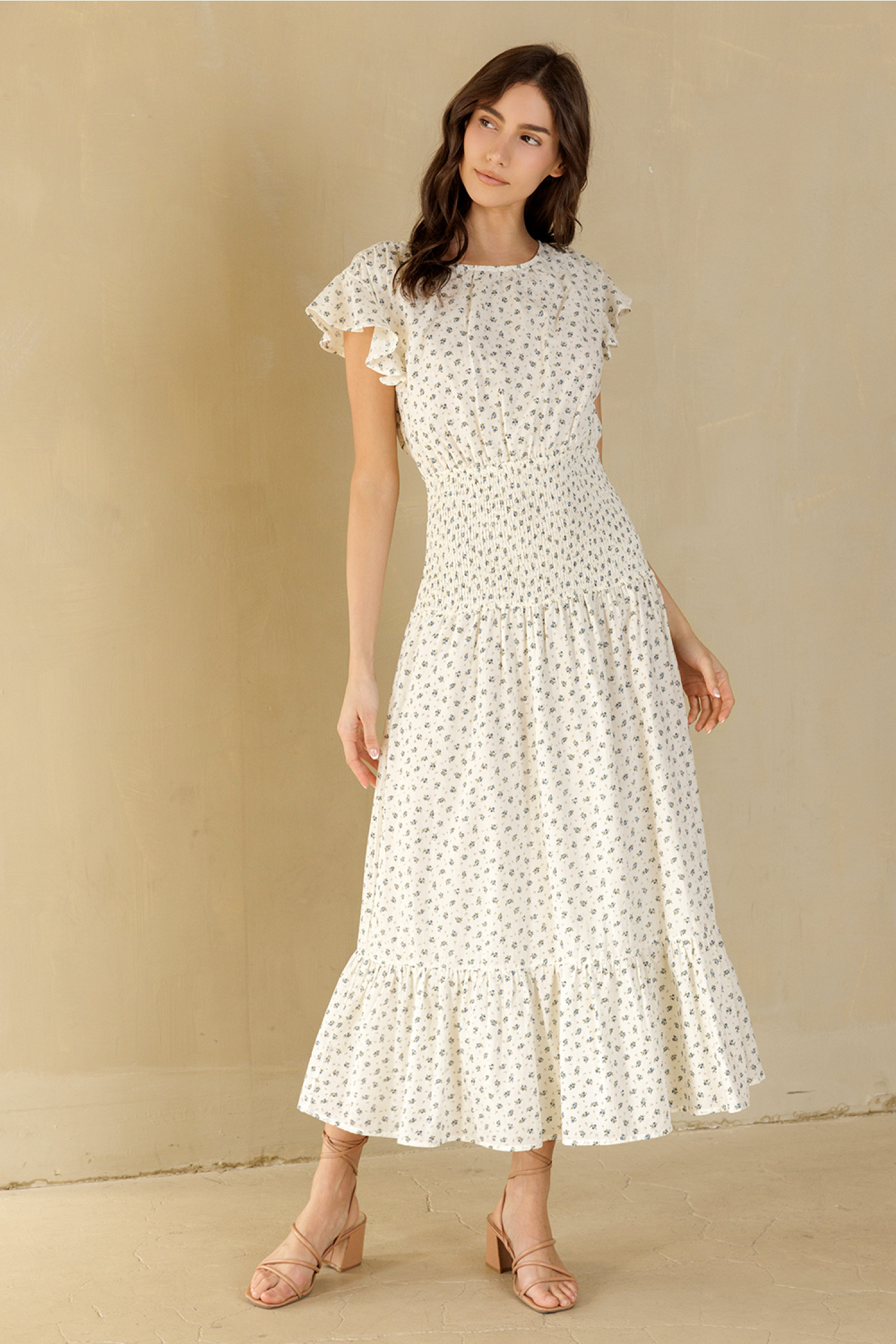 JD6974-CREAM BLUE FLORAL