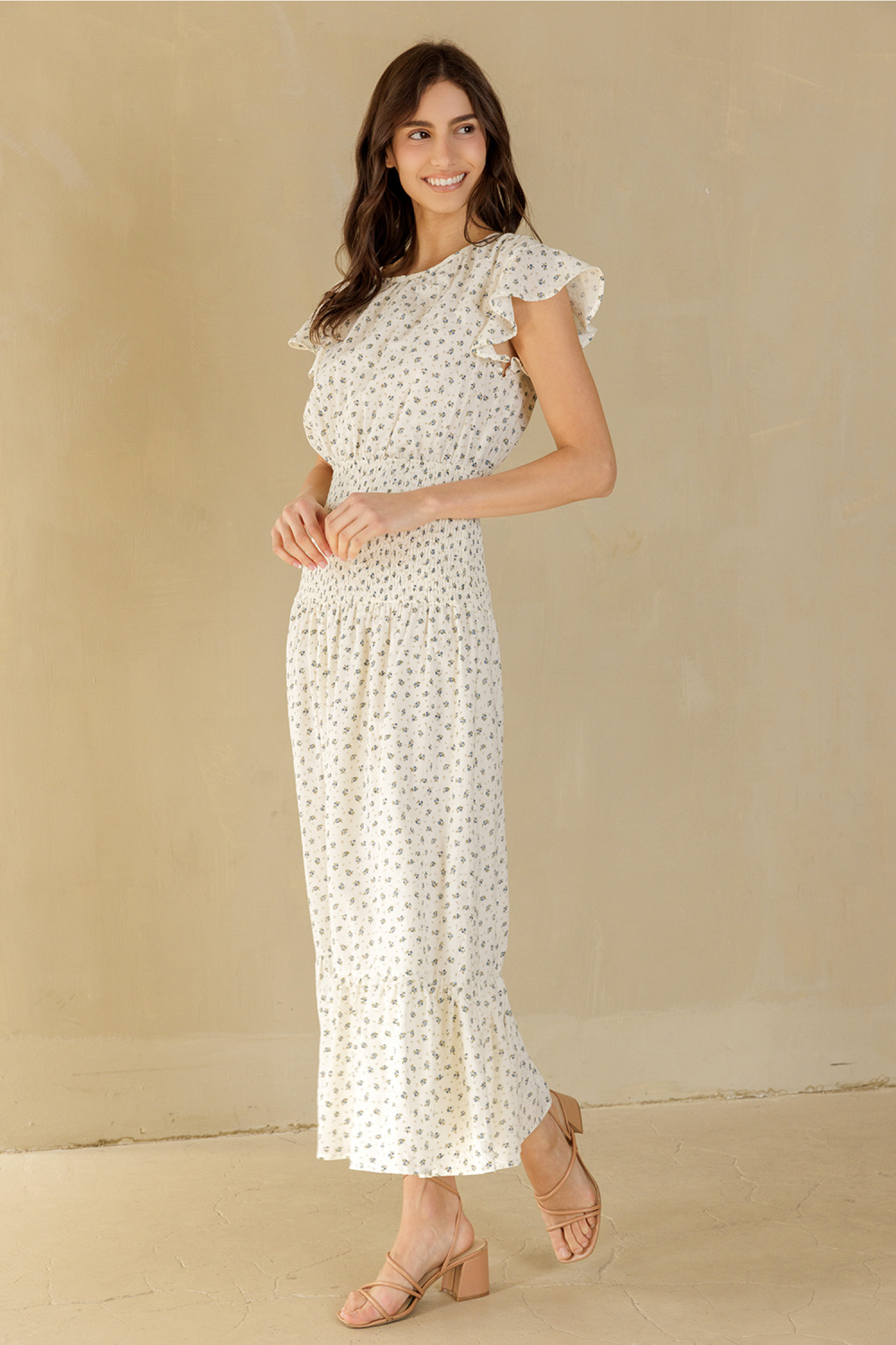 JD6974-CREAM BLUE FLORAL