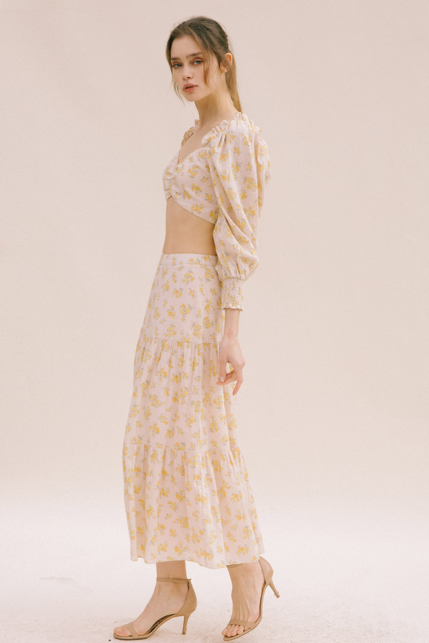 JS3544-BEIGE YELLOW FLORAL