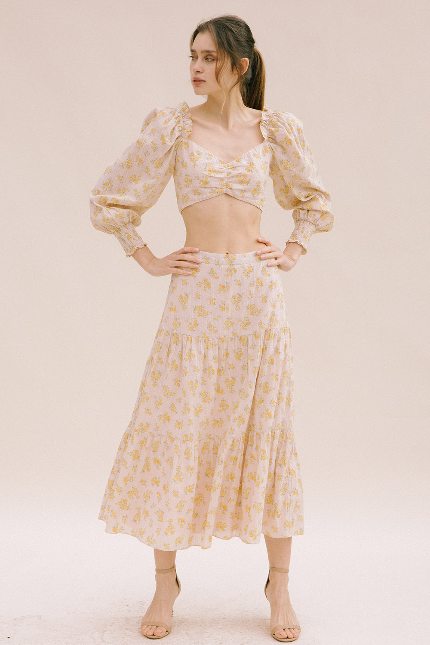 JS3544-BEIGE YELLOW FLORAL