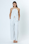 JP6604-IVORY BLUE STRIPE