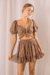 ST2944-BROWN MULTI FLORAL